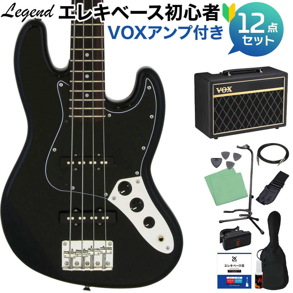 LEGEND LJB-MINI Black ベース 初心者12点セット 【VOXアンプ付】 ミニサイズ