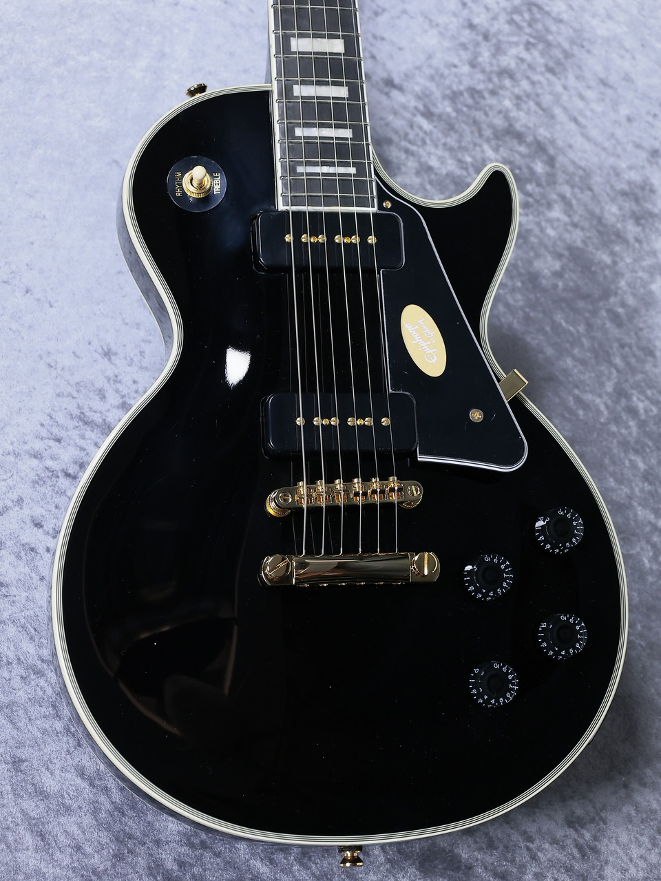 Epiphone Les Paul Custom p-90 Ebony #25031523229【3.83kg
