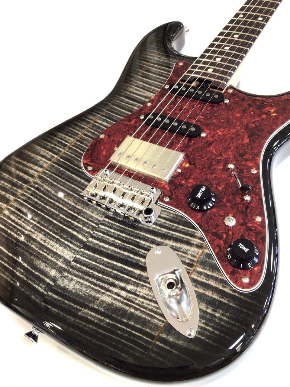 Kz Guitar Works ST Trad 22 SSH7 / See Through Black【5Aフレイム