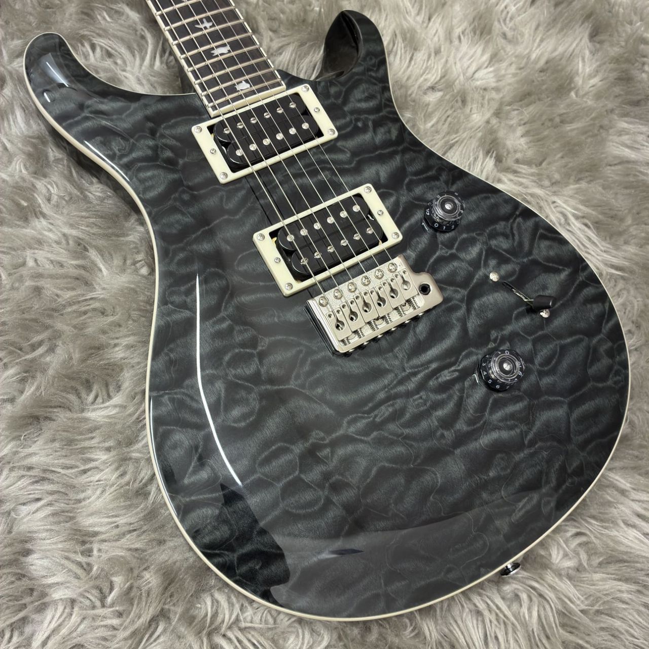ギター PRS SE Custom 24 Quilt Grey Black Paul Reed Smith(PRS) SE Custom 24 Quilt Gray Black【現物画像