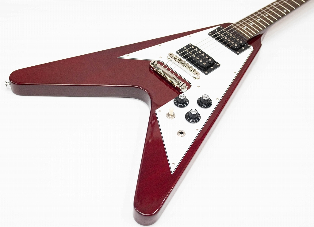 美品！　EDWARDS エレキギター 赤 V型 Amazon | EDWARDS E-BASS V Sparkling Fiesta Red エドワーズ