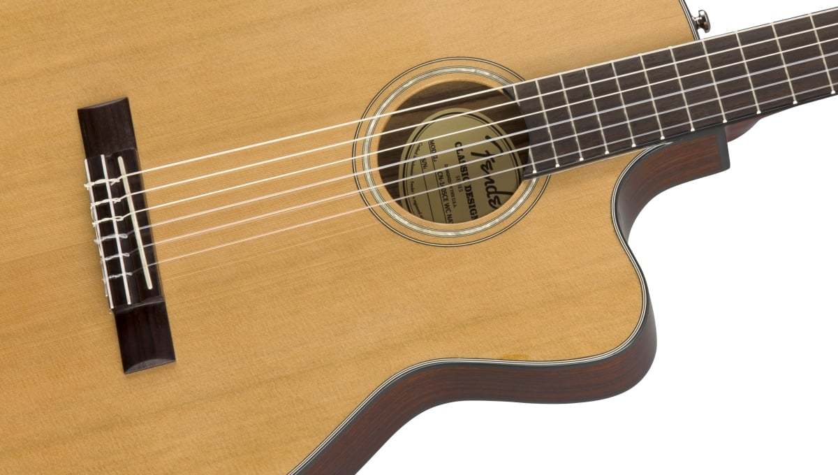 Fender CN-140SCE Nylon Thinline Walnut Fingerboard Natural w/Case