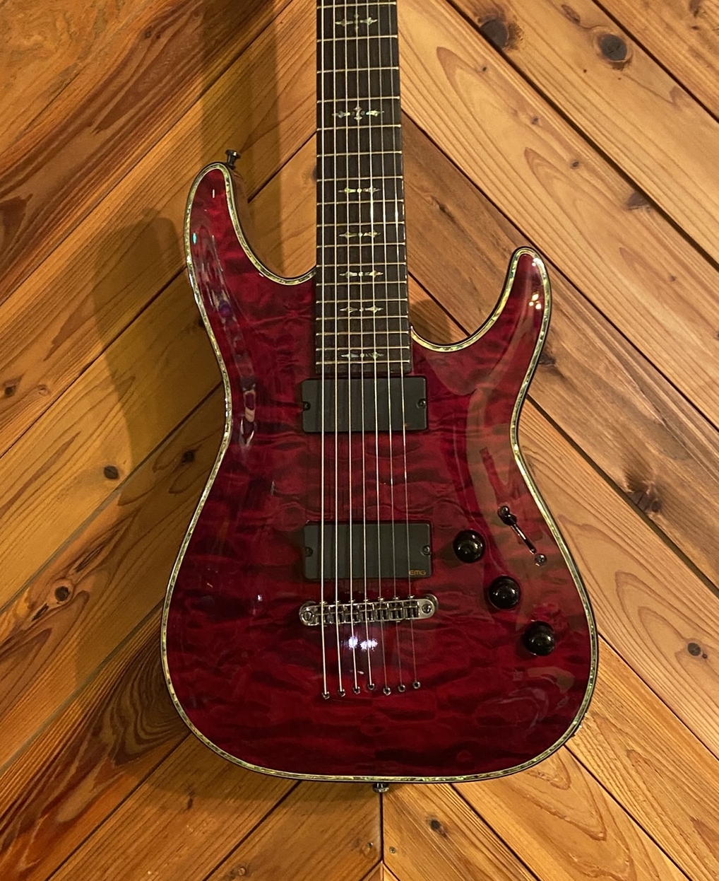 ギター SCHECTER Hellraiser AD-C-7-HR (BCH) Schecter C-7 Hellraiser BCH – United States