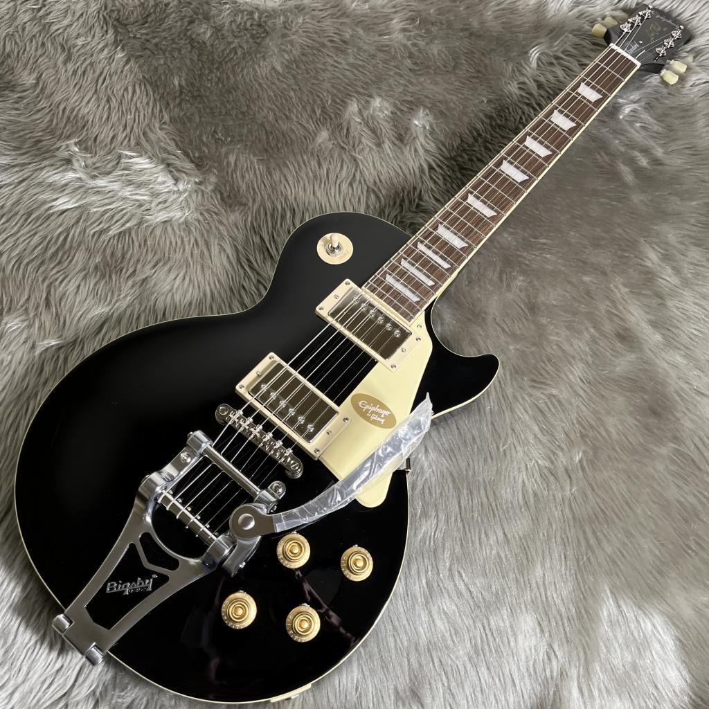 Epiphone レスポールスタンダード　エボニーブラック　ケース付き　送料無料 Epiphone Les Paul Standard 50s Bigsby Ebony (エボニー