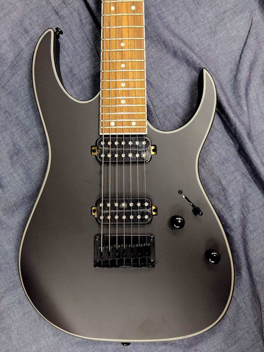 Ibanez エレキギター ブラック/グレー Ibanez RG7421EX BKF : Black Flat（新品特価）【楽器検索