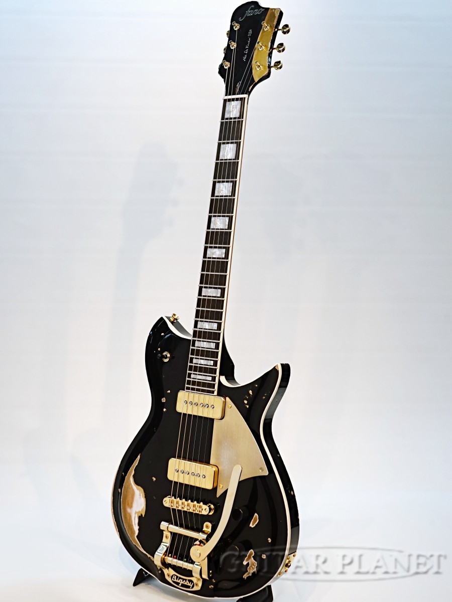 FANO Alt de facto RB6 B5 -Bull Black over Gold Top Heavy Distress