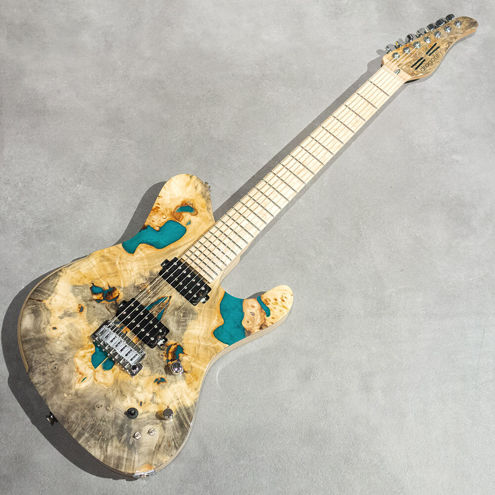 dragonfly BORDER 7st Custom 666 Buckeye Burl/Ash Green Resin【分割