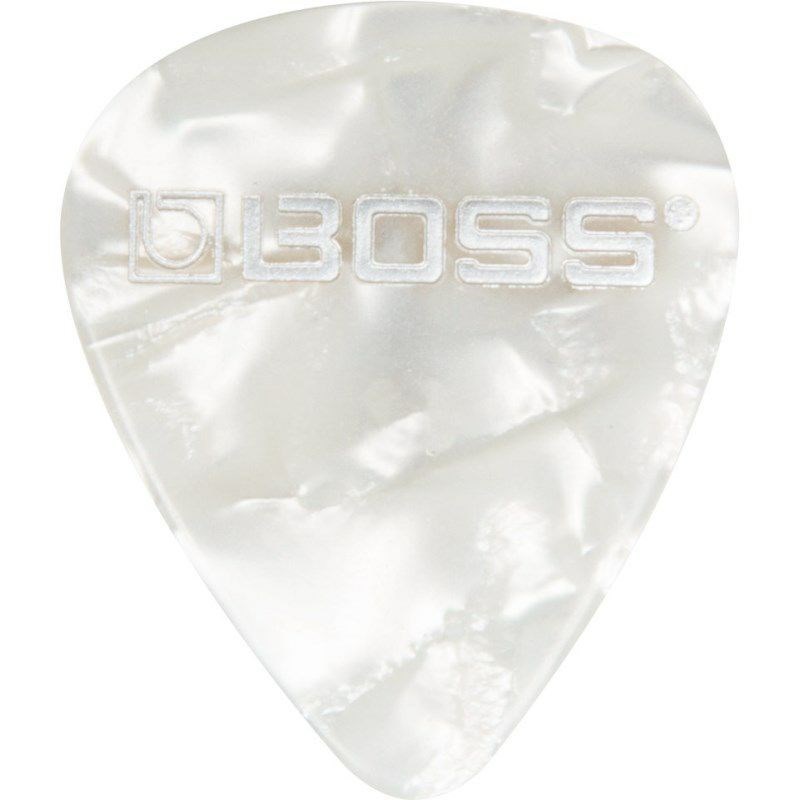 BOSS Celluloid Guitar Picks (WHITE PEARL/Medium) ×10枚セット（新品