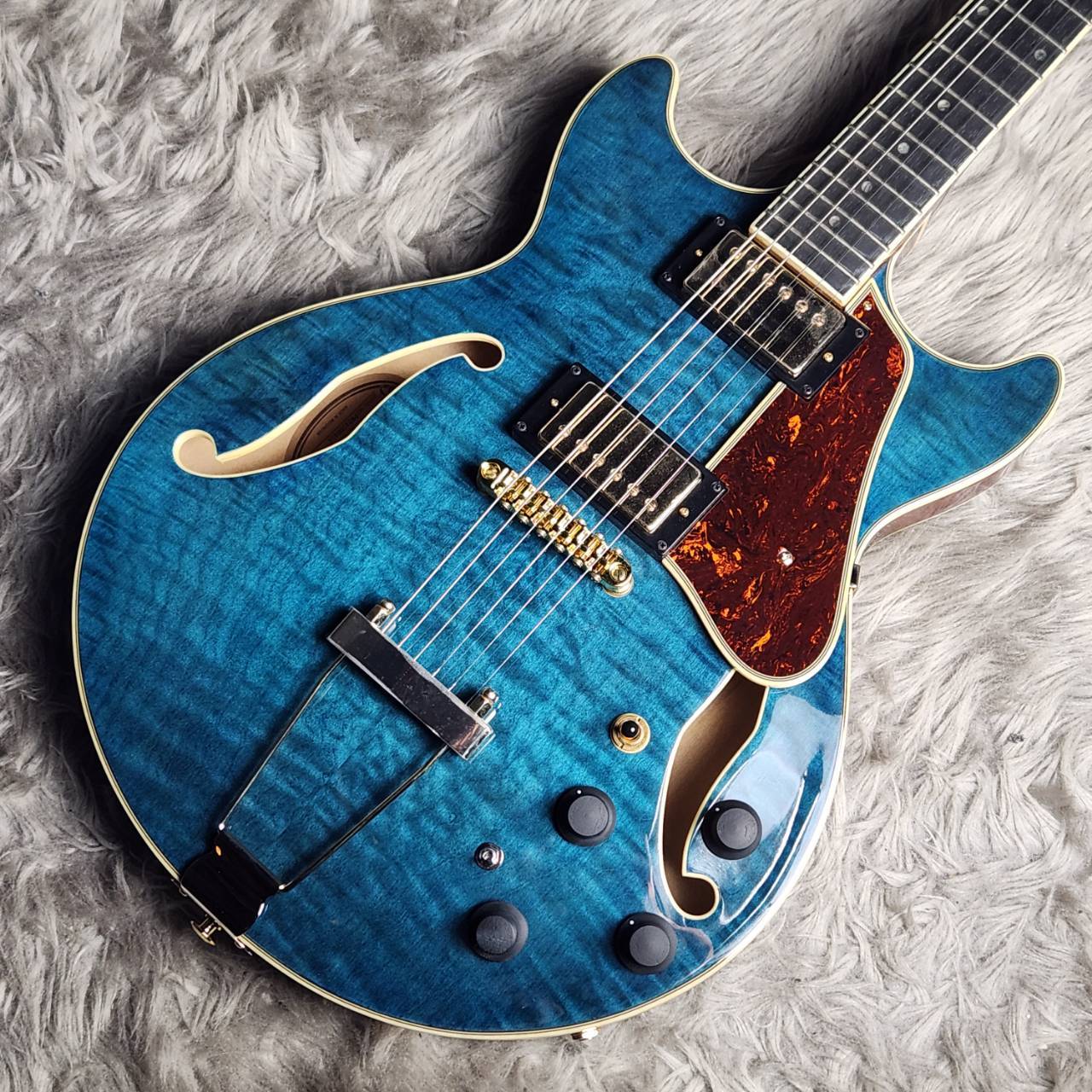 Ibanez AMH90QM TBL フルアコギター（新品/送料無料）【楽器検索