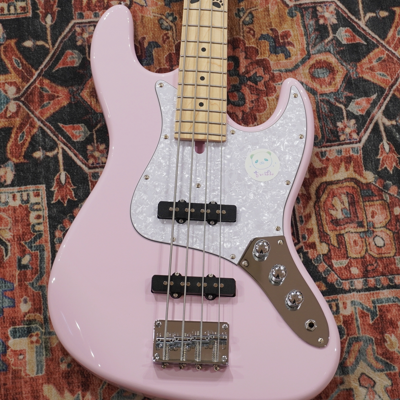 チャッティングバード、ベース Bacchus WJB-CHIIPAN LPK-MH (Light Pink - Matching Headstock)【特価