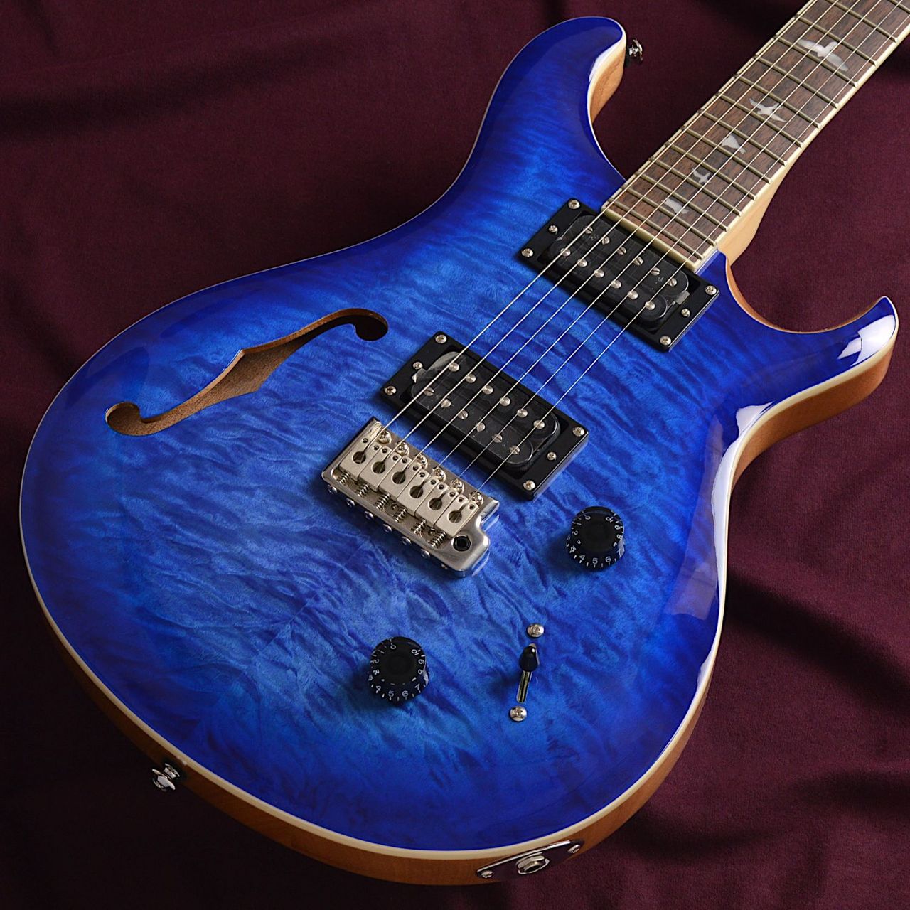 【美品】PRS SE Custom 22 Semi-Hollow セミアコ P.R.S. SE Custom 22 Semi-Hollow Quilt (Charcoal Burst)【限定生産