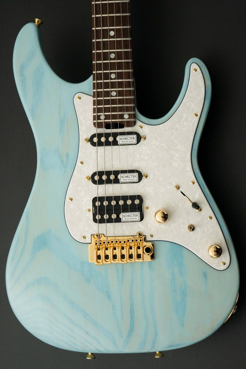 SCHECTER BH-1-STD-24/R Limited w/Gold Parts -See-Through Sonic