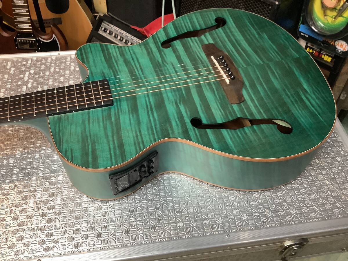 ARIA FET-F2 STBL Stained Blue Fホール エレアコ サテン （新品