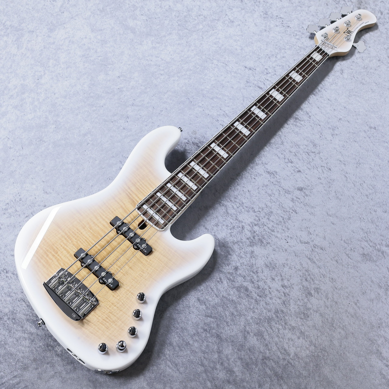 エレキベース mayones jabba custom 5st MAYONES Jabba Custom EP 5st - Trans Natural White Burst Gloss