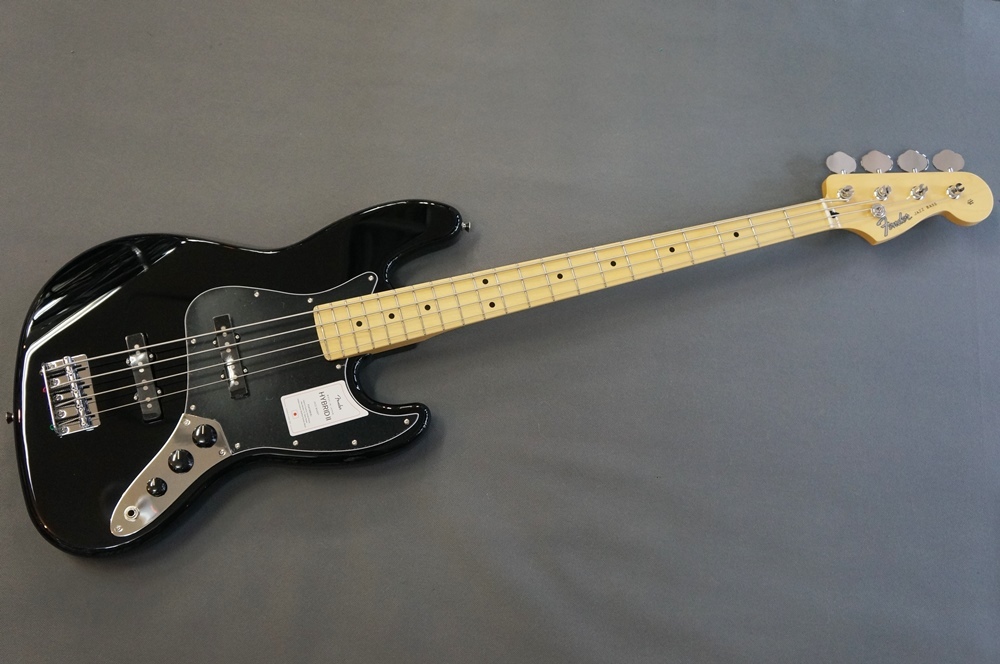 Fender Made in Japan Hybrid II Jazz Bass Maple Fingerboard - Black