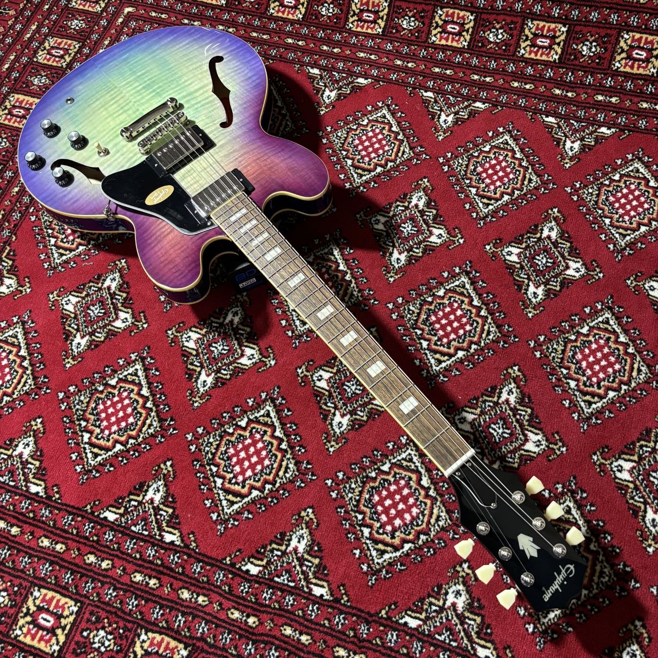 Epiphone ES-335 Figured BB セミアコギター ブルーベリー