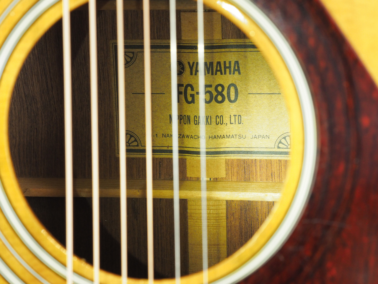 ヤマハ製フォークギターＦＧ－５８０ Yamaha Guitar FG580 New Jacarand Acoustic Guitar FG-580 JP