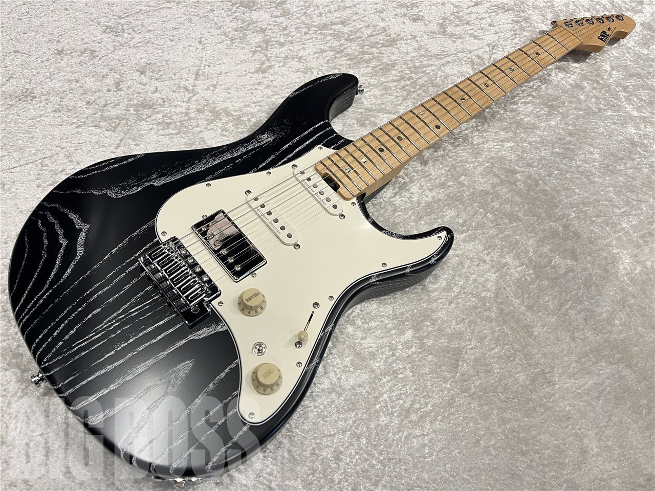 ESP SNAPPER-AS【Black w/White Filler】（新品/送料無料）【楽器検索デジマート】