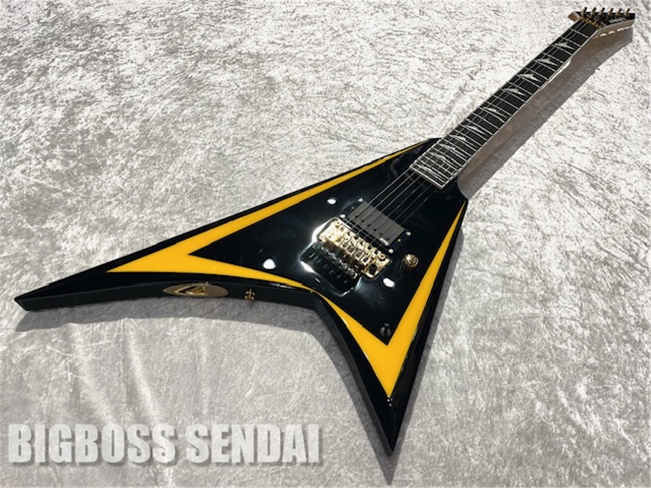 EDWARDS E-ALEXI ARROW HEAD Alexi Laiho Model #Black with Yellow Stripe【即納可能】