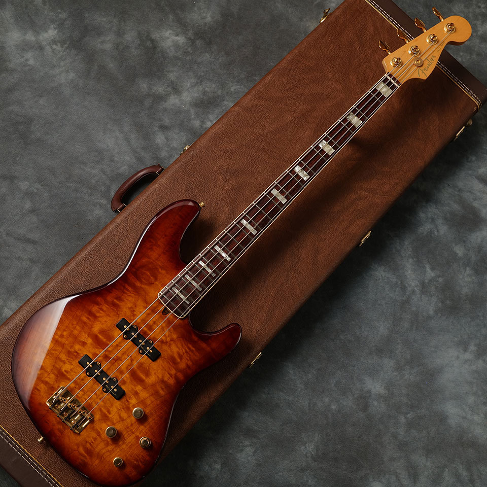 Fender American Deluxe Jazz Bass Quilt Maple Top Sunburst 2002