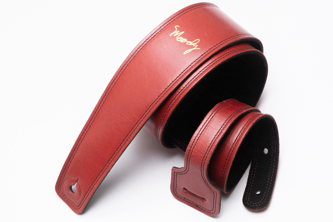 MOODY STRAPS 2.5Inch Red/Black Suede Standard Tail【GIB横浜