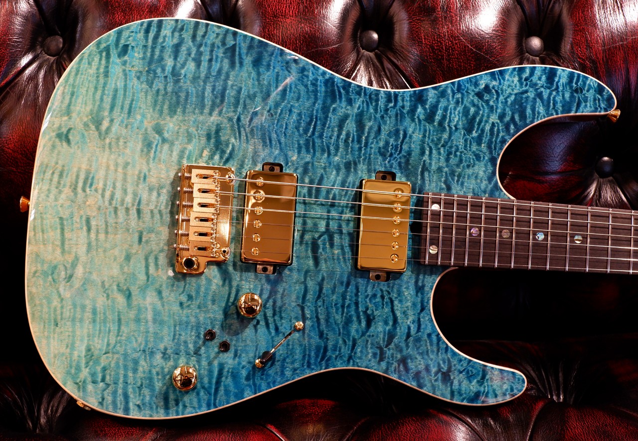 T's Guitars DST-Pro24 Kuro Limited 5A Exoticl Maple Top Honduras