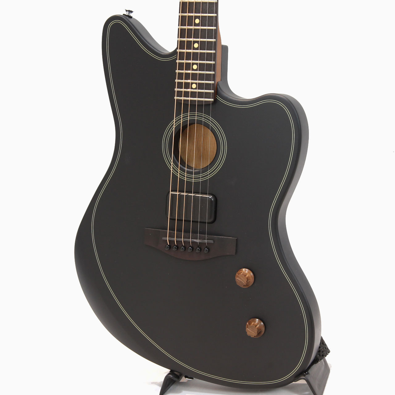 ギター fender Acoustasonic Standard Jazzmaster Fender Acoustasonic Standard Jazzmaster Black【現物画像