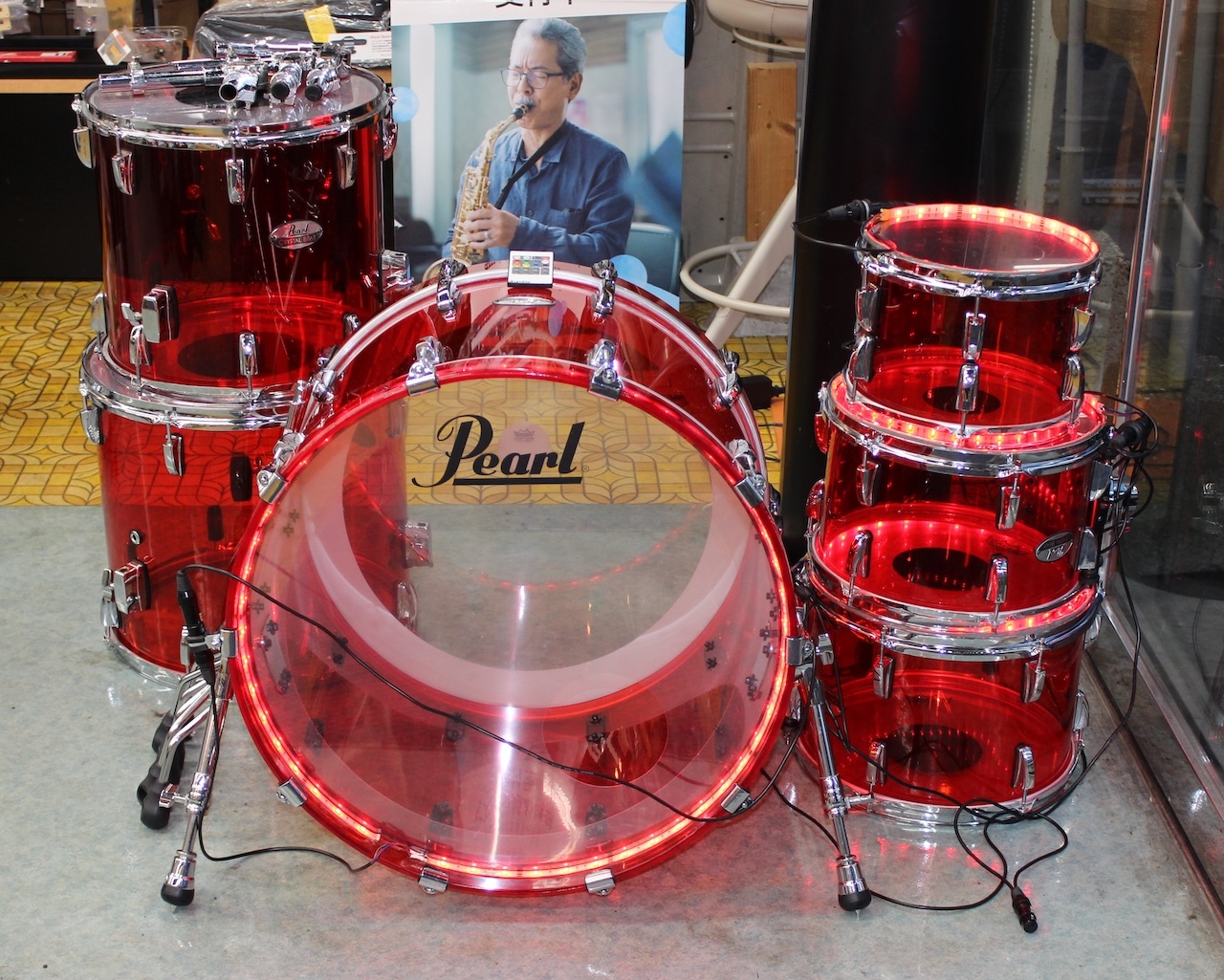Pearl CRYSTAL BEAT シェル6点セット RUBY RED（中古）【楽器