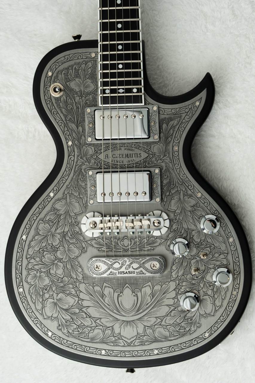 ウインド様zemaitis l Front HISASHI Black Zemaitis THE PORTRAIT Metal Front HISASHI Signature Model, Black