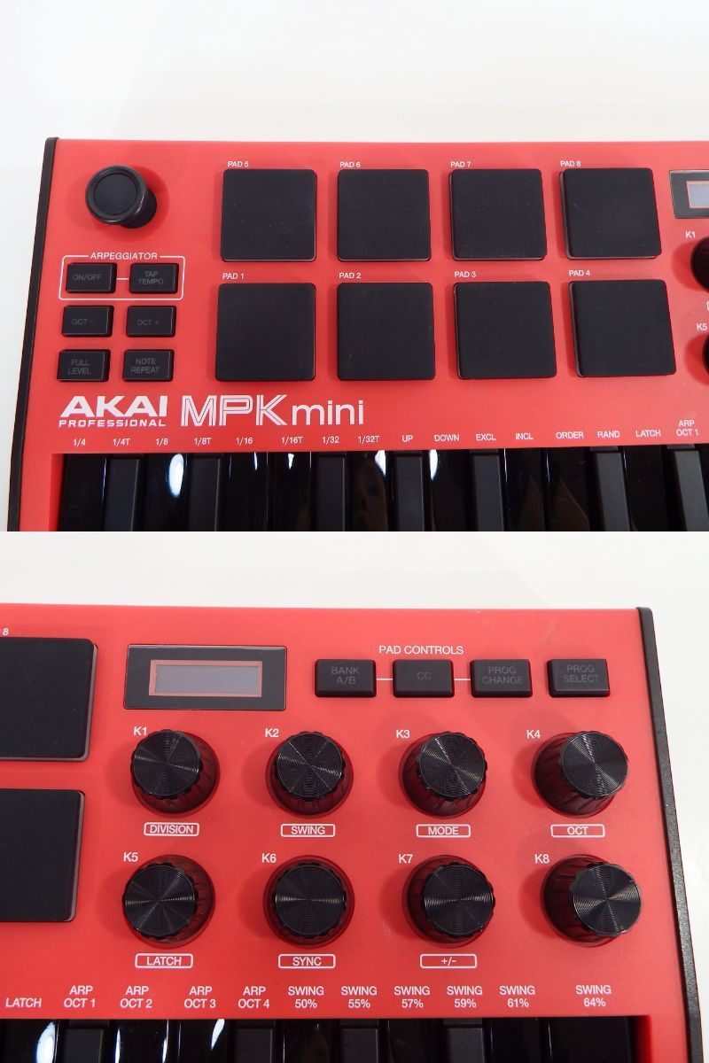 AKAI AKAI アカイ MPK mini mk3 Red 限定カラー ミニ25鍵 MIDI