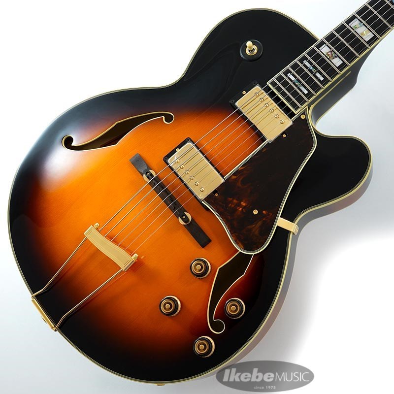 【1円～】演奏性良好！Ibanez AF200 AV '01 フジゲン製 アイバニーズ フルアコ フルアコースティックギター ハードケース付き 中古♪