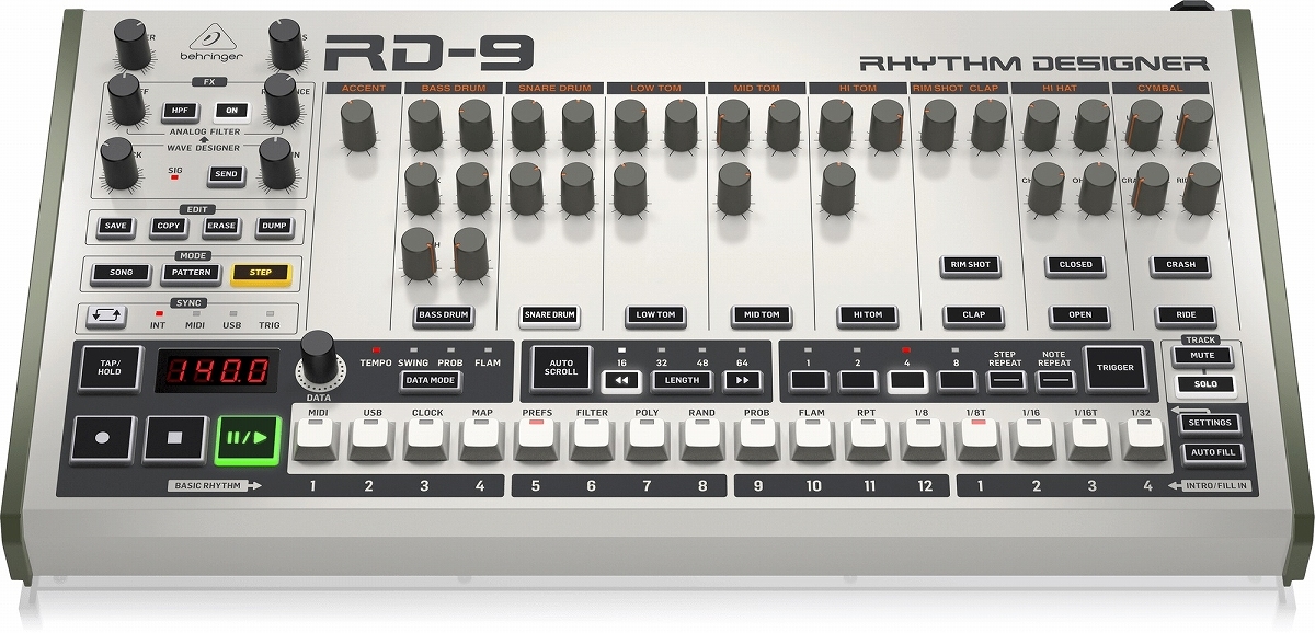 BEHRINGER RD-9 アナログ/デジタルリズムマシン【渋谷店】（新品/送料