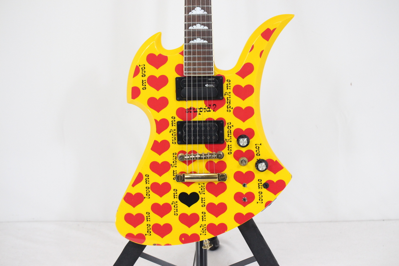 超美品　hide イエローハート MG145S サスティナー Burny (バーニ) ギター HIDE MG-145S イエローハート