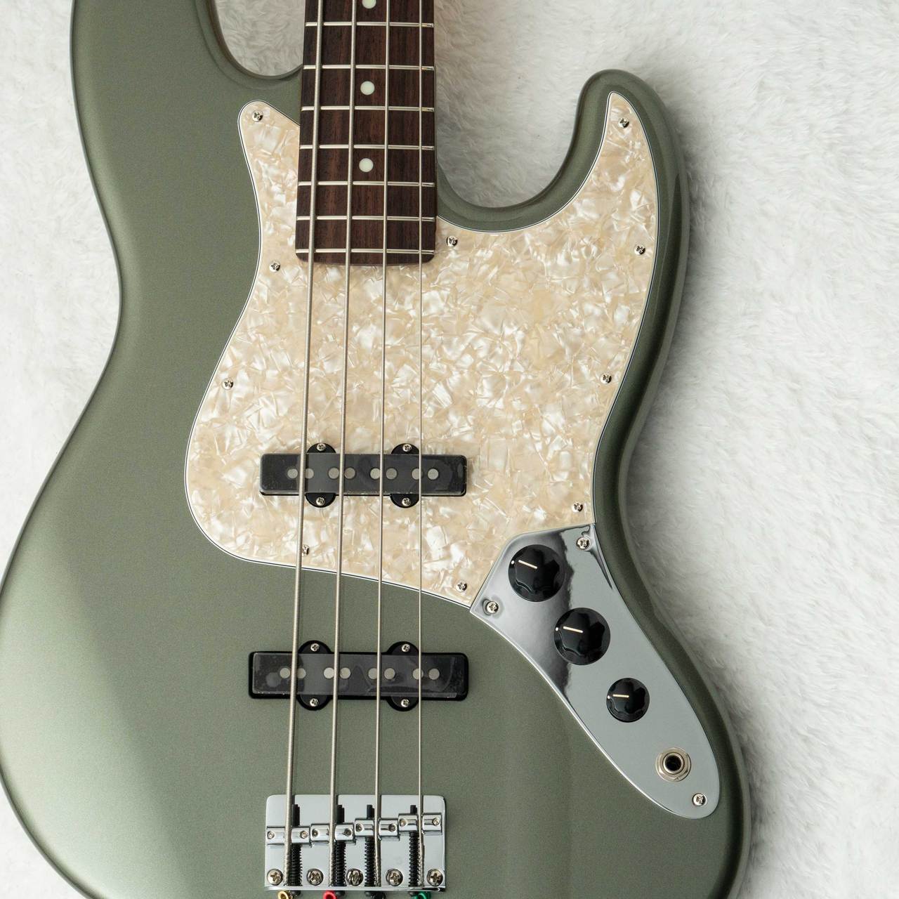 Fender FSR Made in Japan Hybrid II Jazz Bass Jasper Olive Metallic