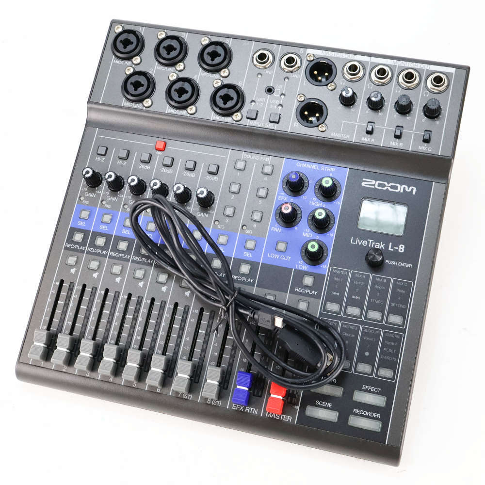 ZOOM 【中古】 ライブミキサー＆レコーダー ズーム ZOOM LIVETRAK L-8