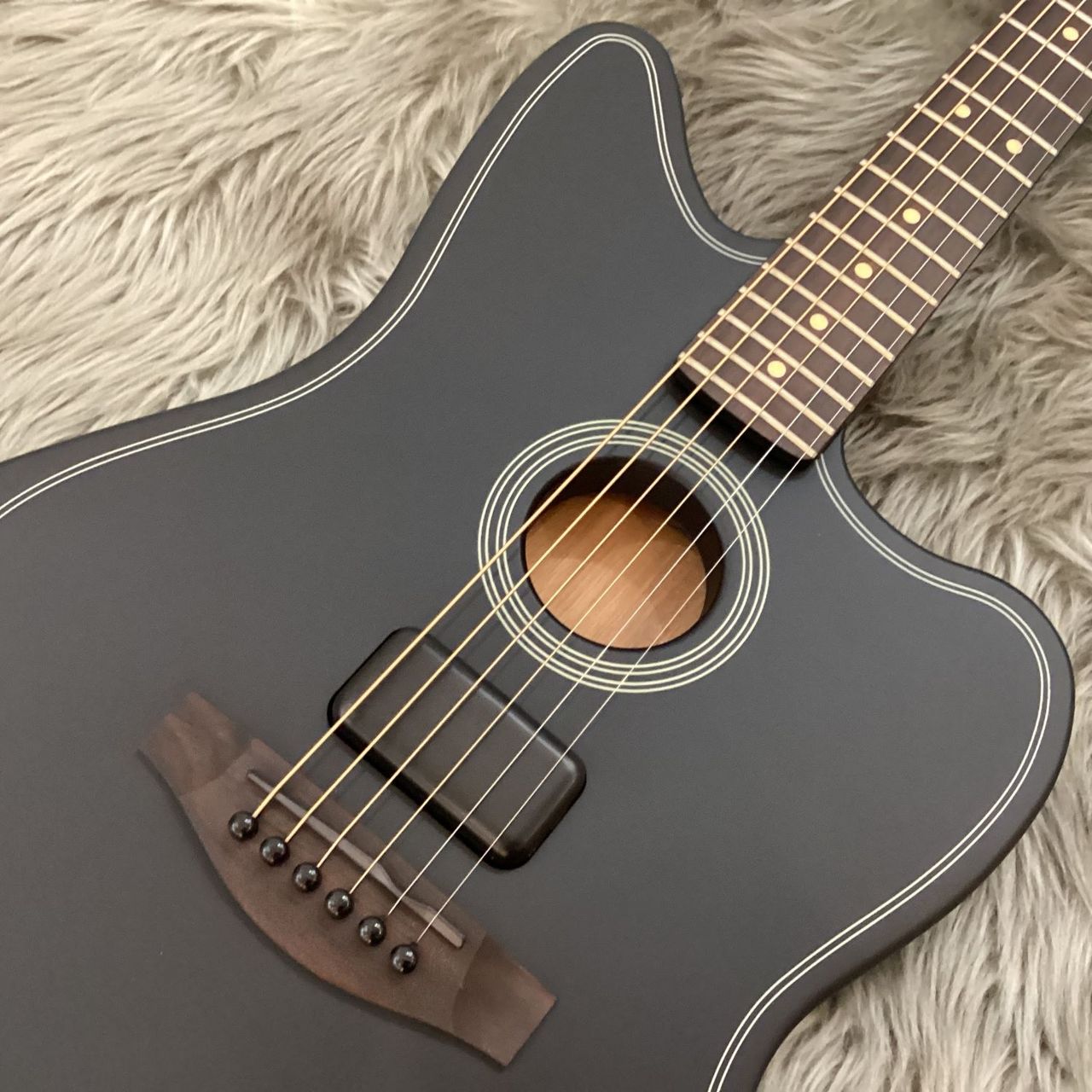 Fender Acoustasonic Standard Jazzmaster Black エレアコギター