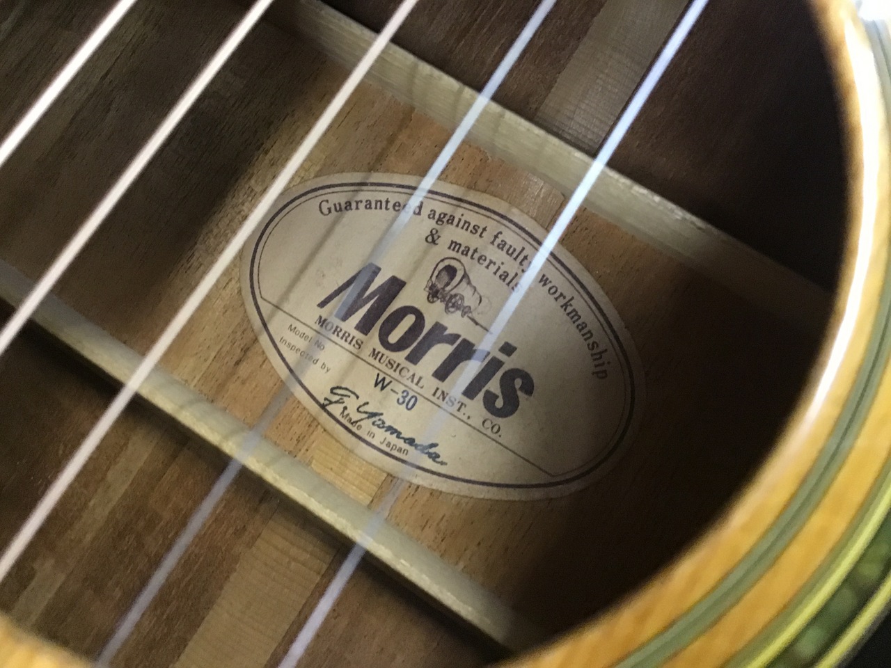 送料込】​【寺田楽器製】Morris W-30 整備済 低弦高 送料込】​【寺田