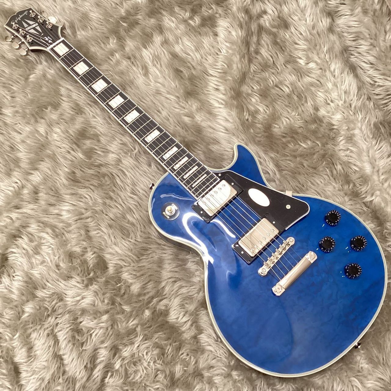 Epiphone 【現物画像】Les Paul Custom Quilt Viper Blue