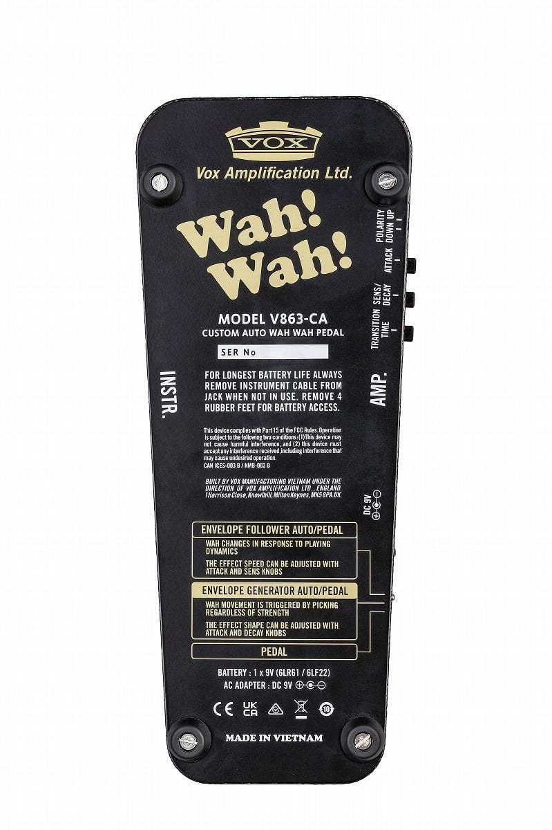 VOX V863-CA Wah ボックス ヴォックス ワウペダル（新品特価）【楽器
