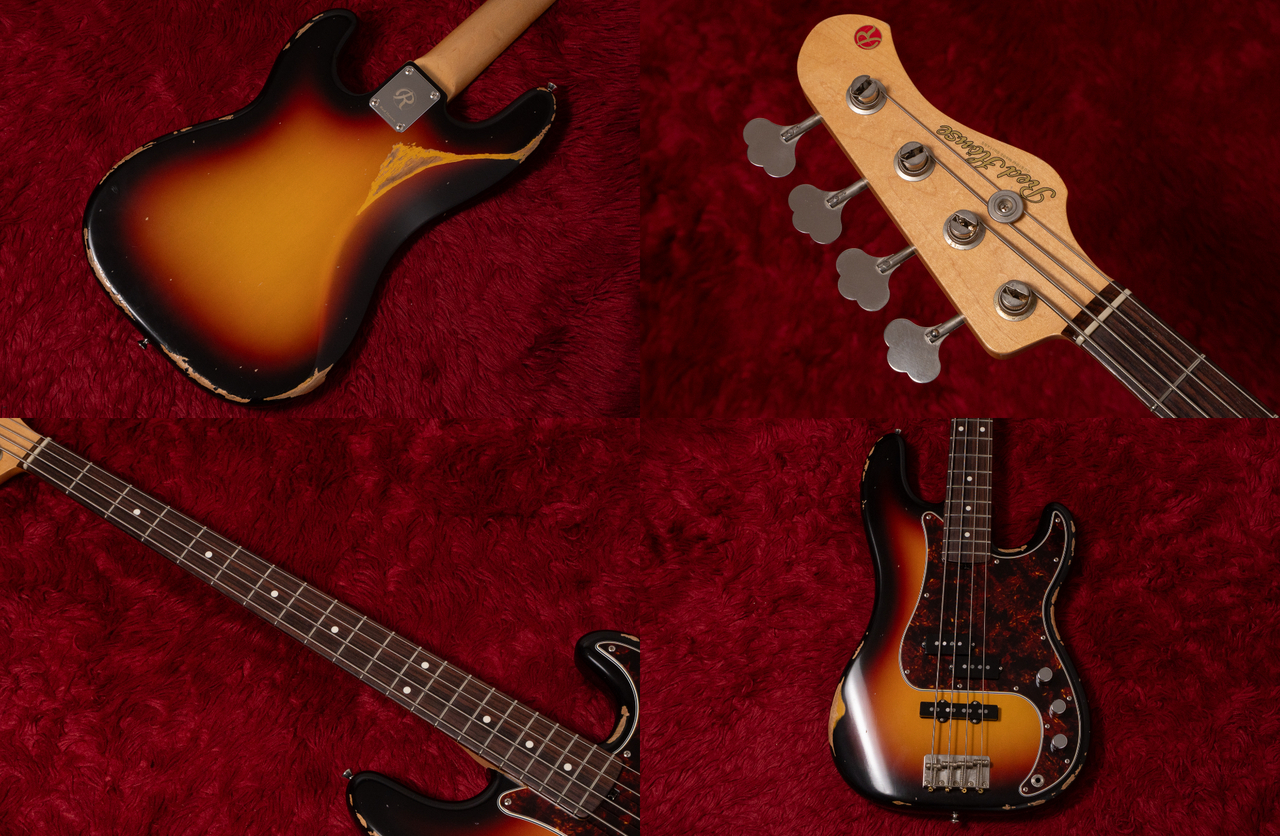 ベース Red House General PJ4 HVC Heavy Aged Red House Guitars General PJ4 with HVC option / Opec Sunburst
