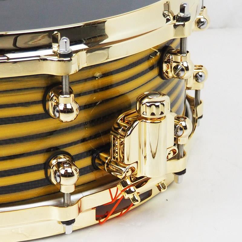 ウィンドウチャイム　ゴールド　Pearl Pearl Masterworks Snare Drum 14x5.5 - Gold Swirl on Black