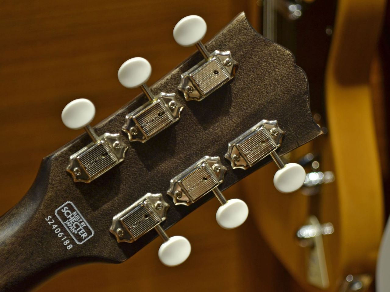 SCHECTER L-LS-P-CTM/R 艶消しブラック 杢目 ワンピースマホガニー