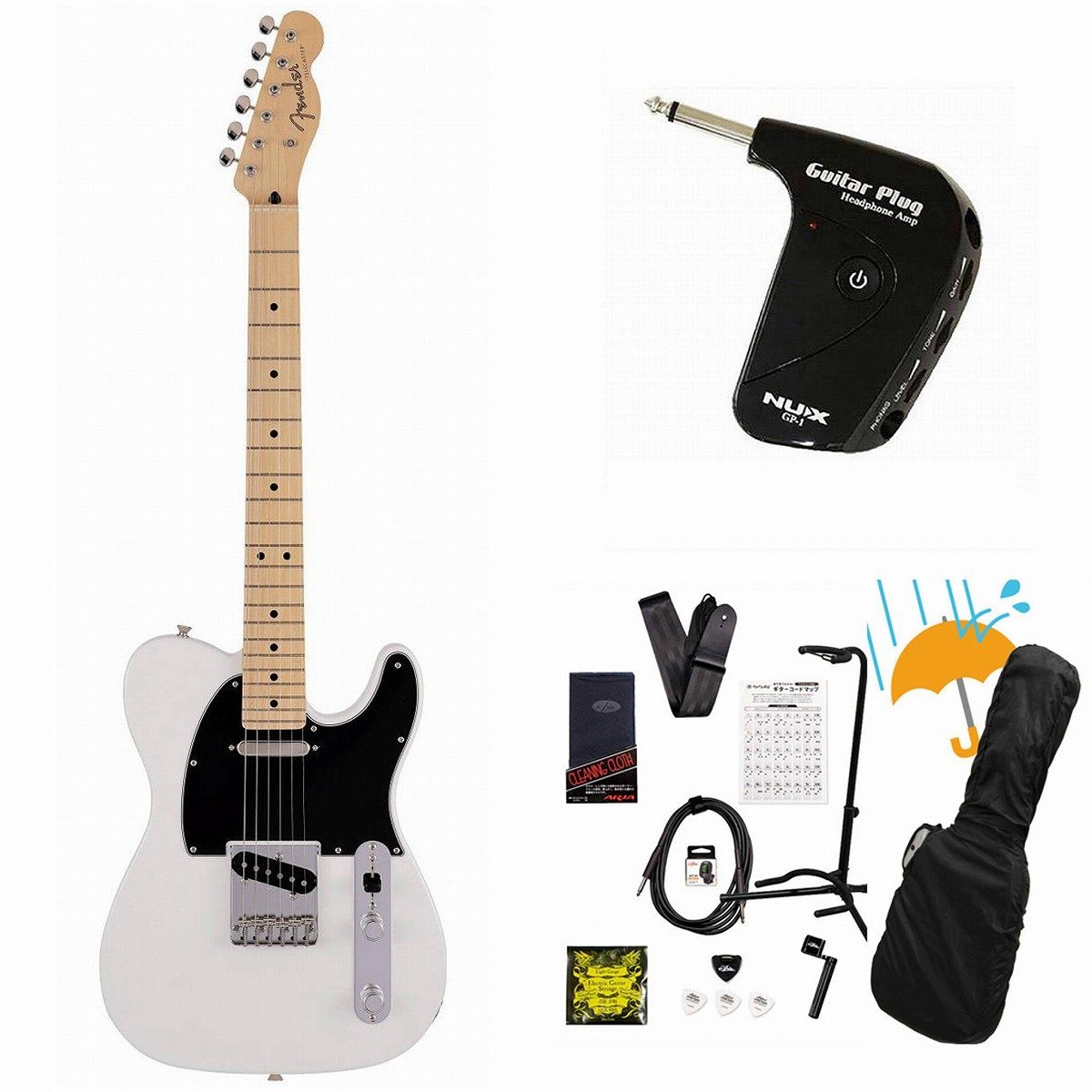 Fender Made in Japan Junior Collection Telecaster Maple FB Arctic White  GP-1アンプ付属エレキギター初心者セ（新品/送料無料）【楽器検索デジマート】