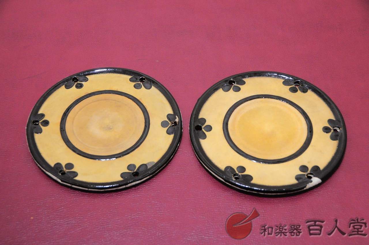 小鼓 【和楽器大決算SALE!!】小鼓古革 一双（ビンテージ）【楽器