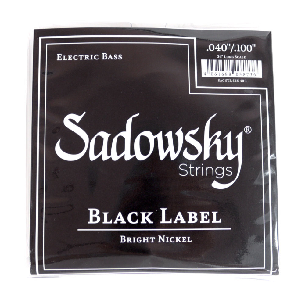 Sadowsky サドウスキー SBN40 Black ブラックラベル ニッケル ベース弦
