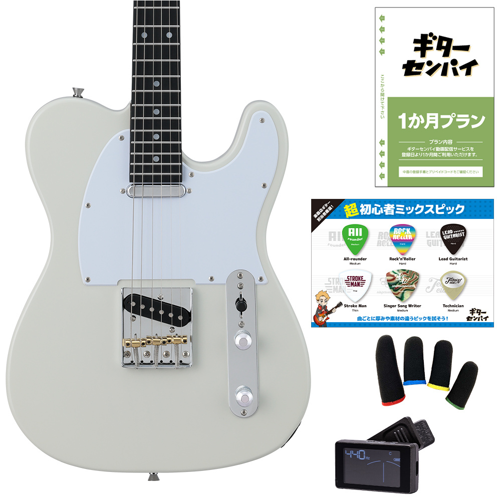 バスカーズ、エレキギター、ホワイト BUSKER'S エレキベース ホワイト バスカーズ、エレキギター