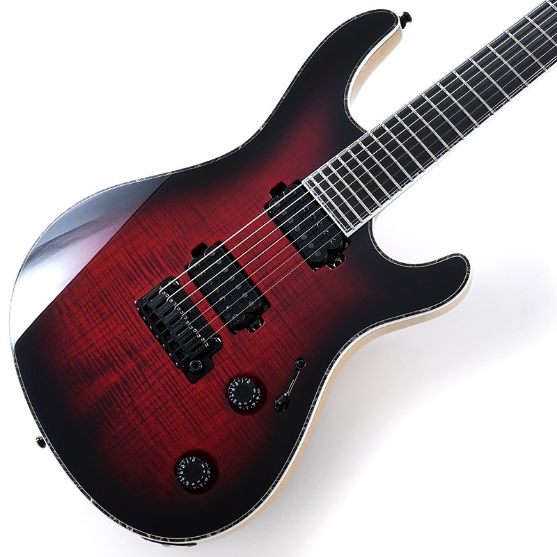 MAYONES Regius V24 7 Trans Dirty Red Burst Gloss（新品）【楽器検索 