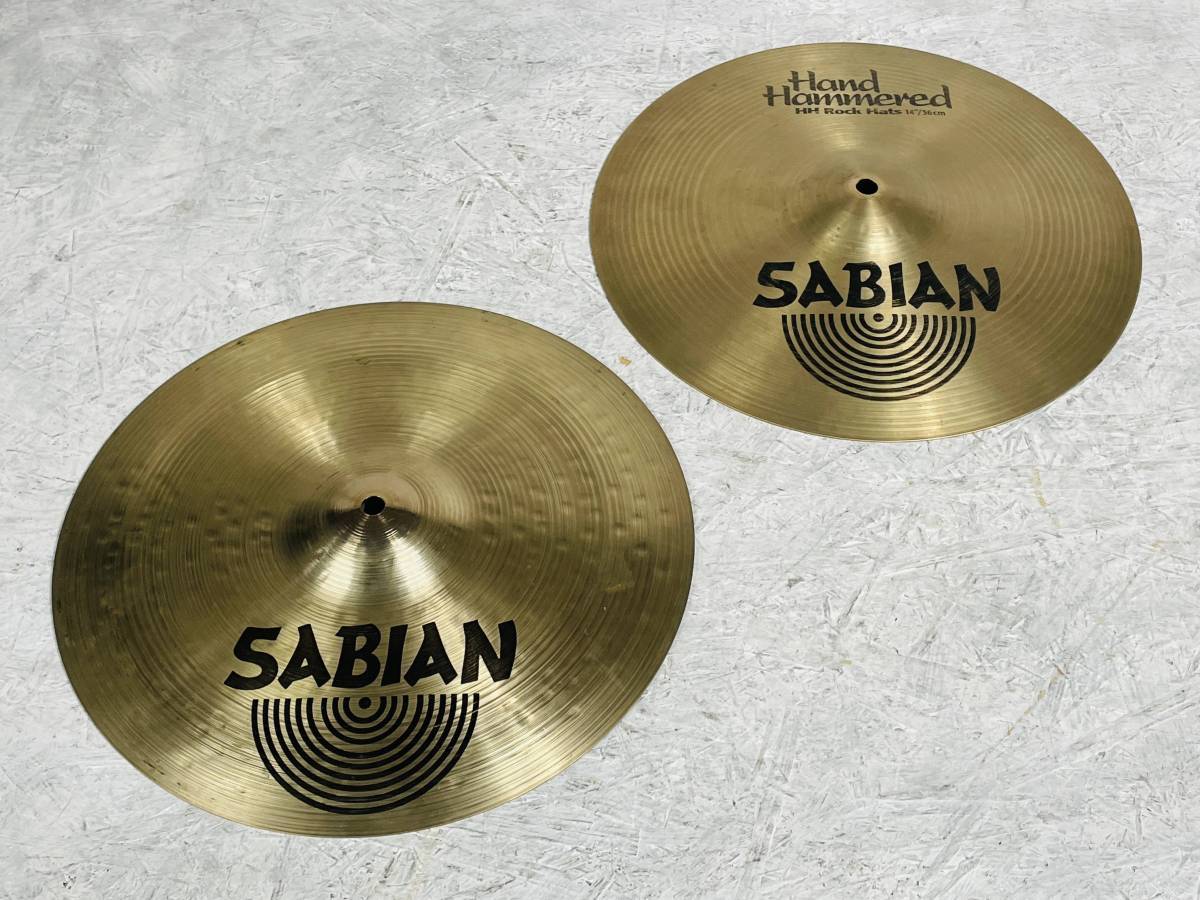 【最終値下げ】SABIAN★セイビアン AA Rock Hats 14 SABIAN AA 14inch Rock Hats Top & Medium Hats Bottom set （中古
