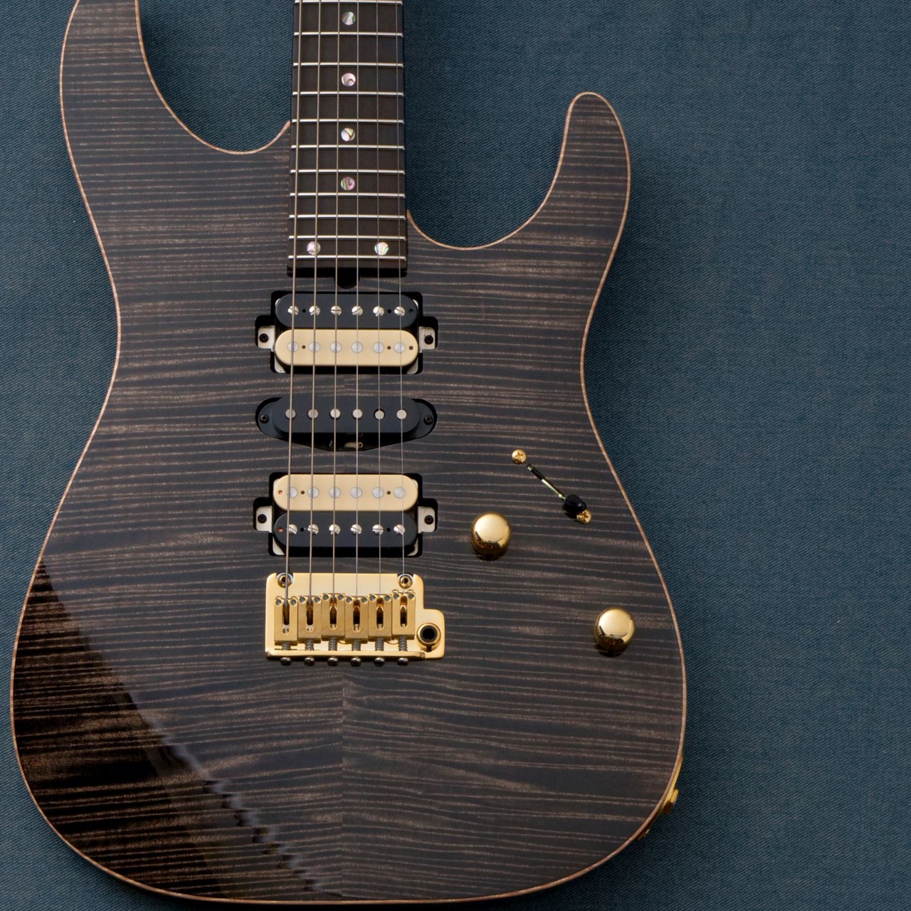 【大幅値下げ】T's Guitars DST-Pro 24 T's Guitars DST Pro 24 -Trans Black w/Antique Gold Wrap Back