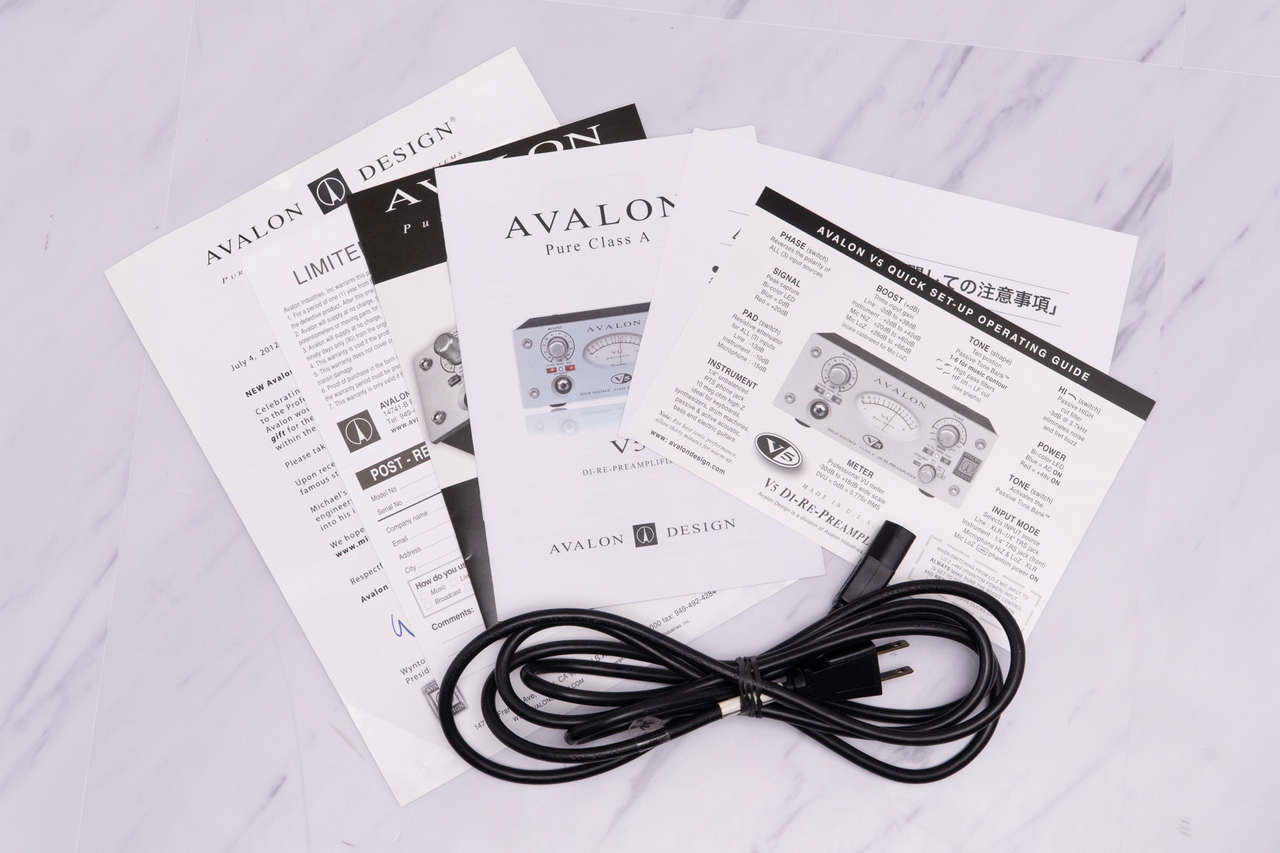 AVALON DESIGN V5 HIGH VOLTAGE DI-RE-PREAMPLIFIER Silver【GIB
